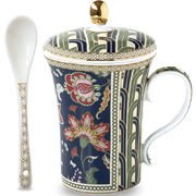 Кружка с крышкой и ложкой Glamour 300мл PM0139#PABL