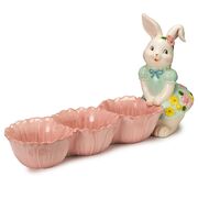 Менажница Кролик с цветами 18х32см 38125