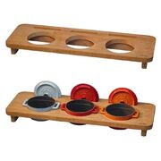 Подставка для 3 кокотниц Wooden platter 55х19см LV AS 101 BE