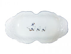 Блюдо овальное Rococo Гуси 36см