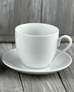 Набор чашек для кофе с блюдцами Yvonne без декора 170мл