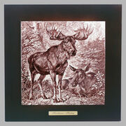 Панно Полювання. Лось 28х28см 262-5014