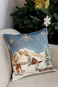 Подушка декоративна з велюром Блакитне сяйво Олень 45х45см 4823093451735