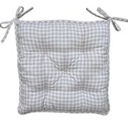 Подушка для стільця Bella Клеточка сіра 40х40см 4823093416574