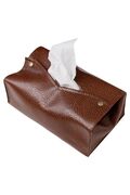 Салфетница на кнопках Экокожа коричневая 22х13х9см 4823093474499