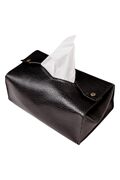 Салфетница на кнопках Экокожа черная 22х13х9см 4823093474505