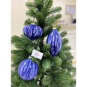 Ёлочная игрушка Шар синий мрамор Р34410