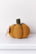 Декоративная тиква Happy Fall Pumpkin охра 15см 4823093472495