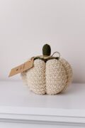 Декоративная тиква Happy Fall Pumpkin кремовая 15см 4823093472457