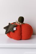Декоративная тиква Happy Fall Pumpkin оранжевая 25см 4823093472433