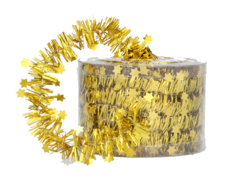 Мишура декоративная со звездами золото 7м 5900779853331_2