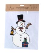 Наклейка новогодняя Снеговик с фонарем 23х31см 5900779851900_4