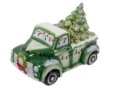 Бісквітник Новорічна машина 21х18,5х33см 927-010 - в інтернет-магазині Світ посуду Бісквітник Новорічна машина 21х18,5х33см 927-010 - Світ посуду