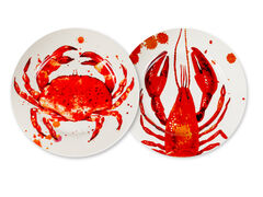 Набор тарелок десертных Red Shells 19см 922-113