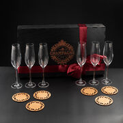 Набір келихів для шампанського Bohemia Milvus 250мл C61