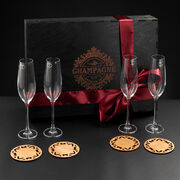 Набір келихів для шампанського Bohemia Milvus 250мл C41