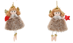 Ялинкова іграшка Фея із зіркою/серцем 16х8см 5900779900554_1 - в інтернет-магазині Світ посуду Ялинкова іграшка Фея із зіркою/серцем 16х8см 5900779900554_1 - Світ посуду