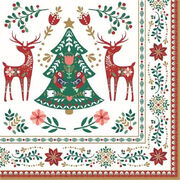 Набор салфеток Christmas Folk 33х33см R0414#CHFO