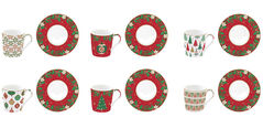 Набір чашок для кави з блюдцями Jinge Bells 100мл R0126#JING