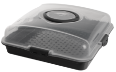 Тортовница с крышкой Каризма 38х38х13см 0036 Antrasit