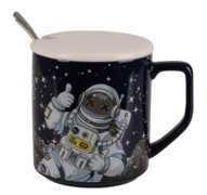 Кружка с крышкой и ложкой Space 400мл B060359