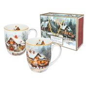 Набор кружек Merry Christmas Зимняя идиллия 400мл 219-9105