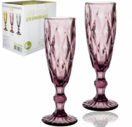 Набір келихів для шампанського Грані 200мл 9454 burgundy