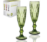 Набор бокалов для шампанского Грани 200мл 9454 emerald