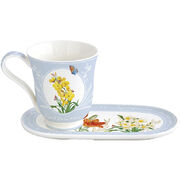 Чашка для завтрака с блюдцем Royal Blossom 350мл R1449#RBLO