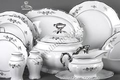 Столовый сервиз Marie Loiuse Платиновые вензеля 6/28