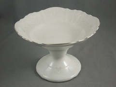 Фруктовница на ножке Bernadotte Деколь, отводка платина 25см