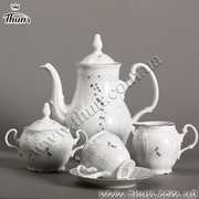 Кофейный сервиз мокка Bernadotte Белоснежные вензеля 6/17