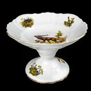 Фруктовница на ножке Bernadotte Охотничьи сюжеты 25см