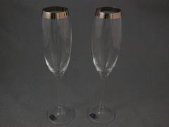 Набір келихів для шампанського Grandioso Platinum rim 230мл 40783/230/20735