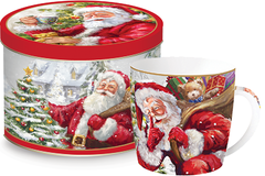 Кружка Christmas Time Santa & Snowman 350мл R0117#CTSS/3