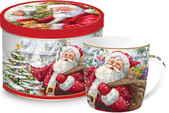 Кружка Christmas Time Santa & Snowman 350мл R0117#CTSS/4