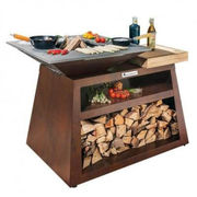 Гриль-очаг Quadro Basiс Large коричневый 90х130х80см QN28321