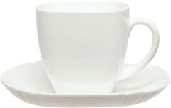 Набор чайных чашек с блюдцами Carine White 220мл D4401