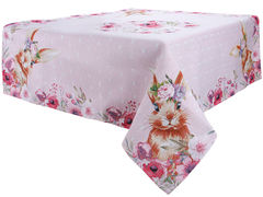 Скатерть Пасхальная коллекция розовая 140х260см 711-088