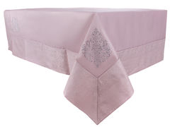 Скатерть со стразами Plain color powder 160х250см 731-017