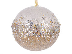 Ёлочная игрушка Новый год Шар 12см 66-052