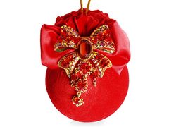 Ёлочная игрушка Красный маскарад 8см 085-056