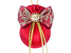 Ёлочная игрушка Красный маскарад 8см 085-064