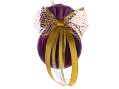 Ёлочная игрушка Бордовая феерия 8см 085-116