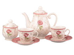 Сервиз чайный Дамаск фловер пинк 6/14 910-084 - в интернет-магазине Мир посуды Сервиз чайный Дамаск фловер пинк 6/14 910-084 - Мир посуды