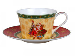 Чашка для чая с блюдцем Сhristmas collection 180мл 986-053
