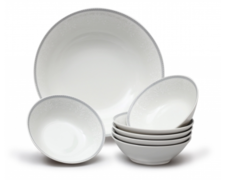 Поднос прямоугольный Opal Серые пластинки 35см