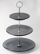 Етажерка триярусна Monaco Black 25см S3020T/S3-Black