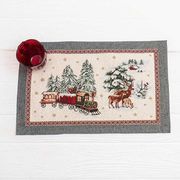 Серветка гобеленова з люрексом та тефлоновим просоченням Різдвяний сюрприз 35х55см LaponiaLTSetMesa-35x55DAC