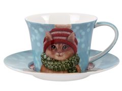 Чашка для чаю з блюдцем Різдво 220мл 924-656